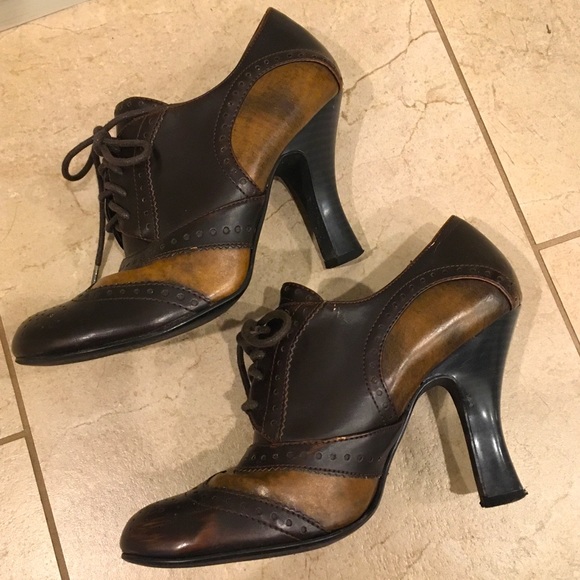 BONGO vintage 90s heeled oxfords ankle booties 7 - Picture 2 of 9